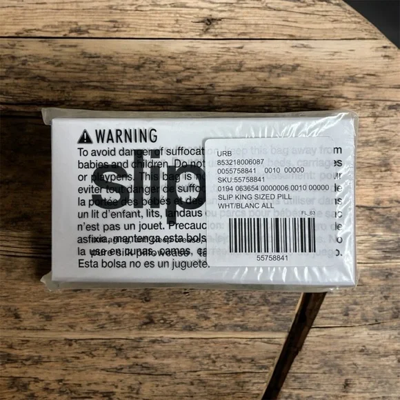 NIB Slip - King Sized Pure Silk Pillowcase - White
